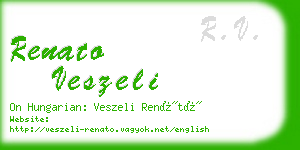 renato veszeli business card